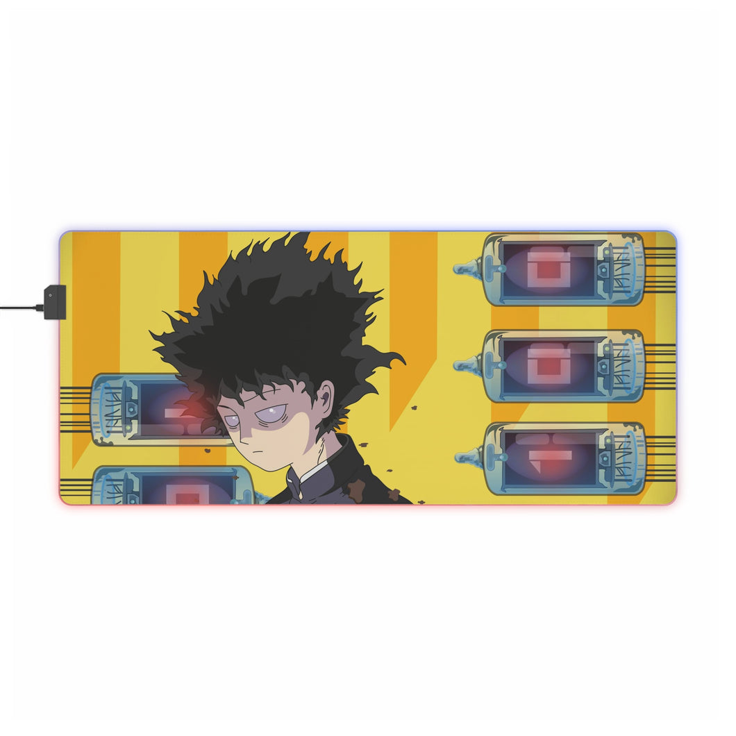 Tapis de souris LED RGB Mob Psycho 100 Shigeo Kageyama (tapis de bureau)