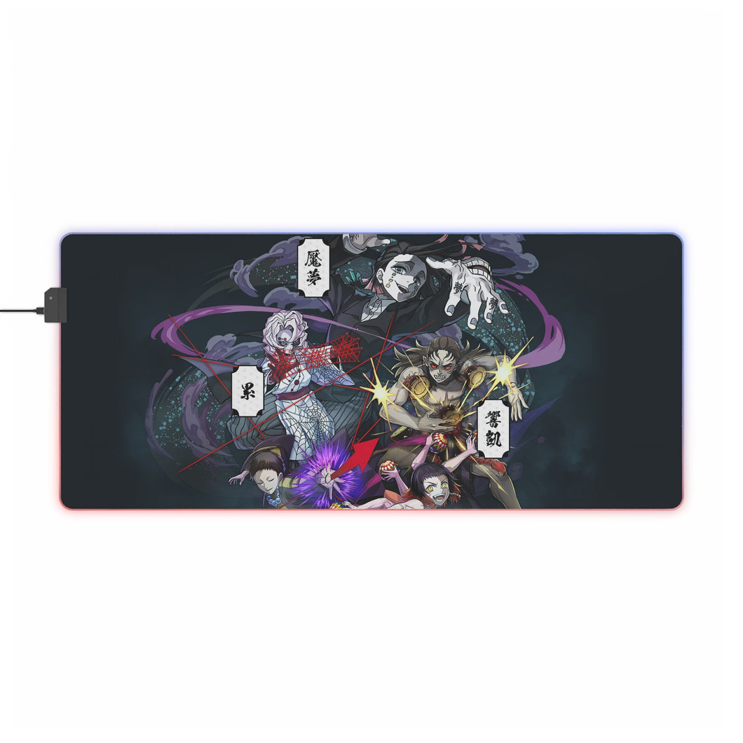 Tapis de souris LED RGB Demon Slayer : Kimetsu No Yaiba (tapis de bureau)