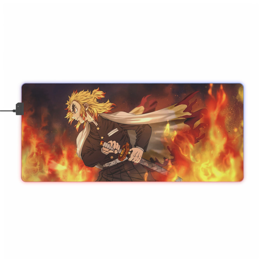 Tapis de souris LED RGB Demon Slayer : Kimetsu No Yaiba (tapis de bureau)