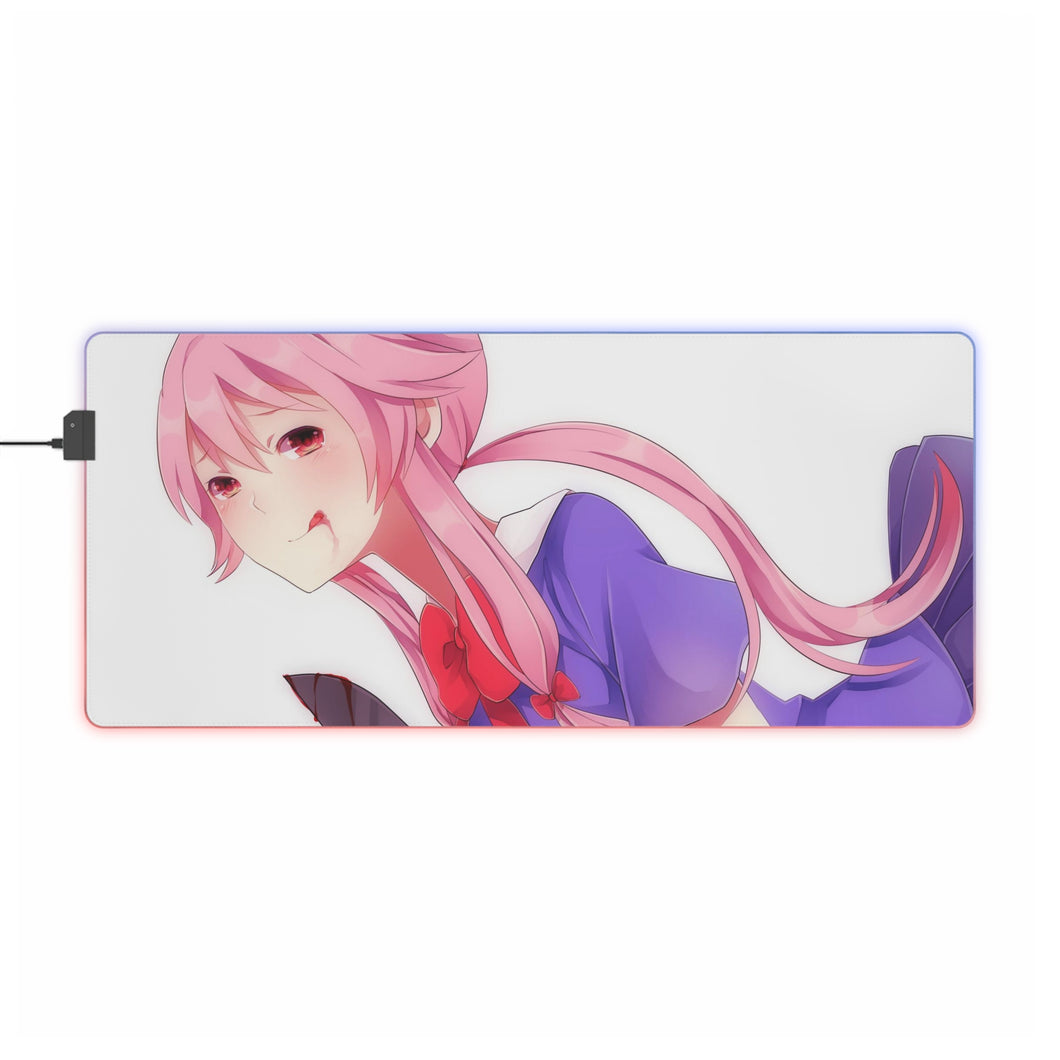 Tapis de souris LED RVB Mirai Nikki Yuno Gasai (tapis de bureau)