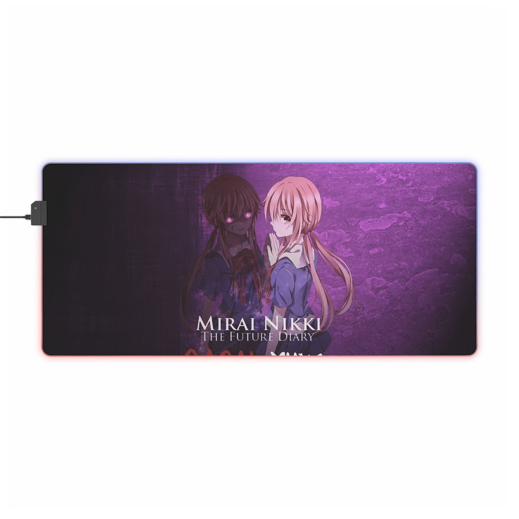 Tapis de souris LED RVB Mirai Nikki Yuno Gasai (tapis de bureau)