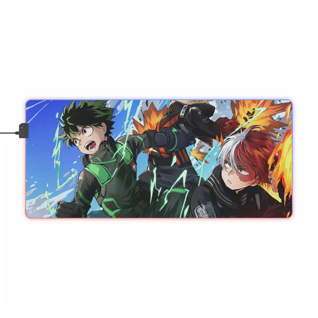 My Hero Academia Izuku Midoriya, Katsuki Bakugou RGB LED Mouse Pad (Desk Mat)