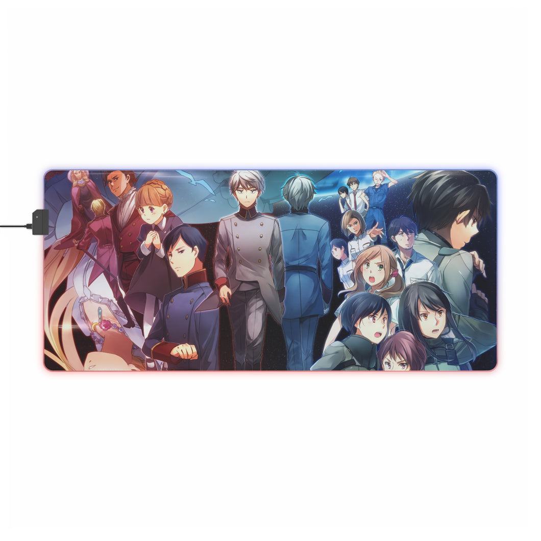 Tapis de souris LED RVB Aldnoah.Zero (tapis de bureau)