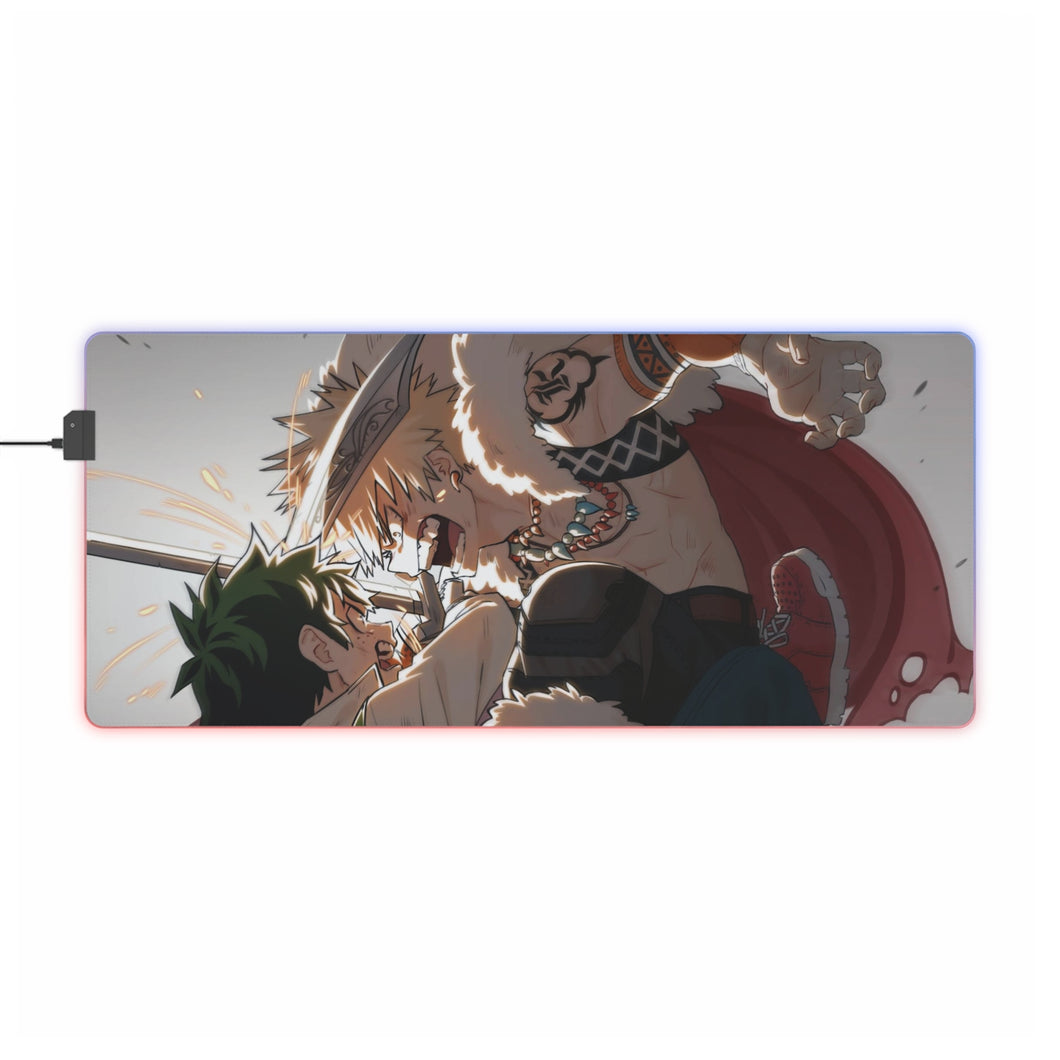 My Hero Academia Izuku Midoriya, Katsuki Bakugou RGB LED Mouse Pad (Desk Mat)