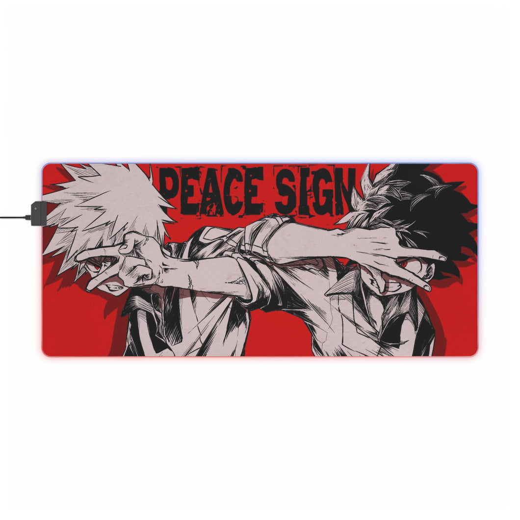 My Hero Academia Izuku Midoriya, Katsuki Bakugou RGB LED Mouse Pad (Desk Mat)