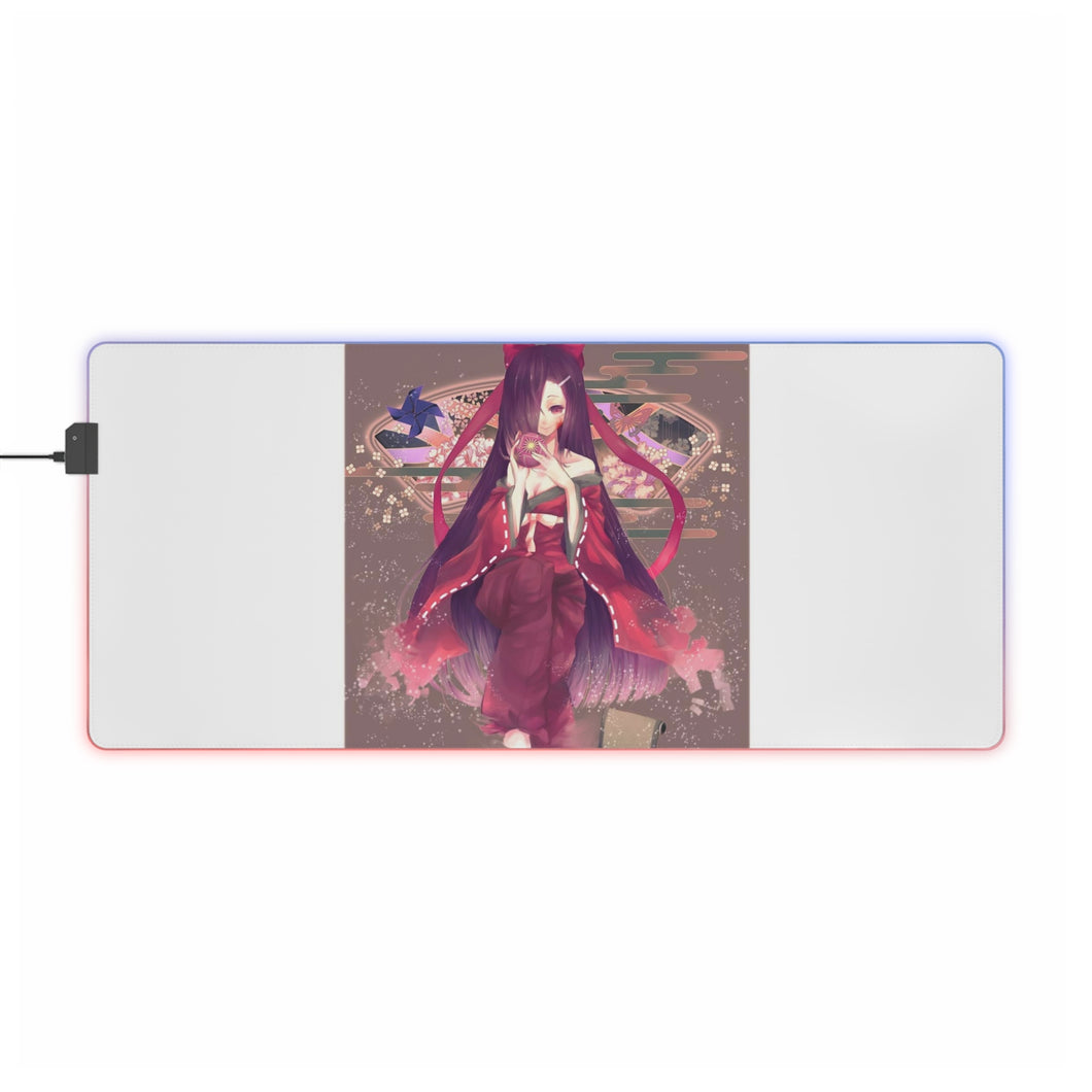 Tapis de souris LED RVB Mirai Nikki Tsubaki Kasugano (tapis de bureau)