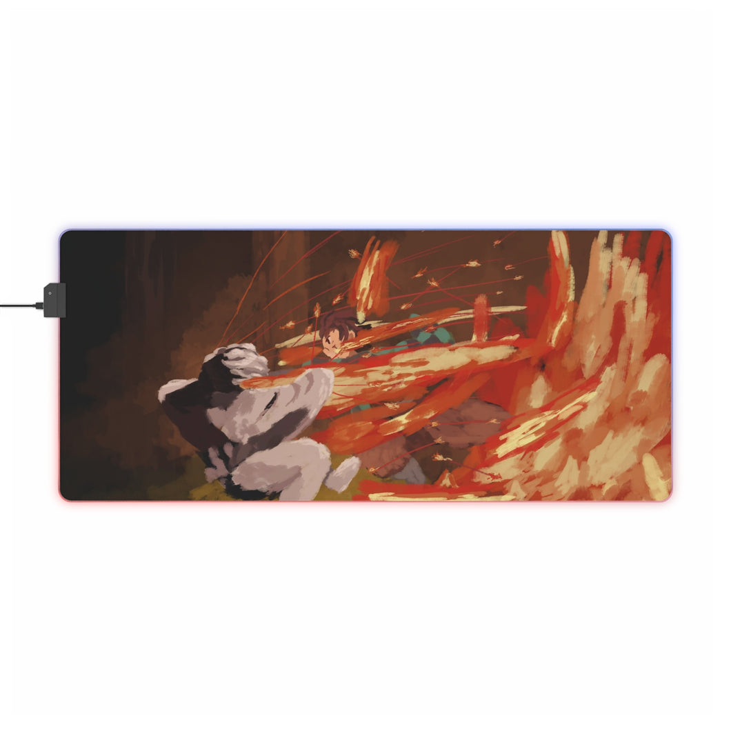 Tanjiro Kamado RGB LED Mouse Pad (Desk Mat)