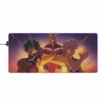 Load image into Gallery viewer, My Hero Academia Izuku Midoriya, Katsuki Bakugou, All Might RGB LED Mouse Pad (Desk Mat)
