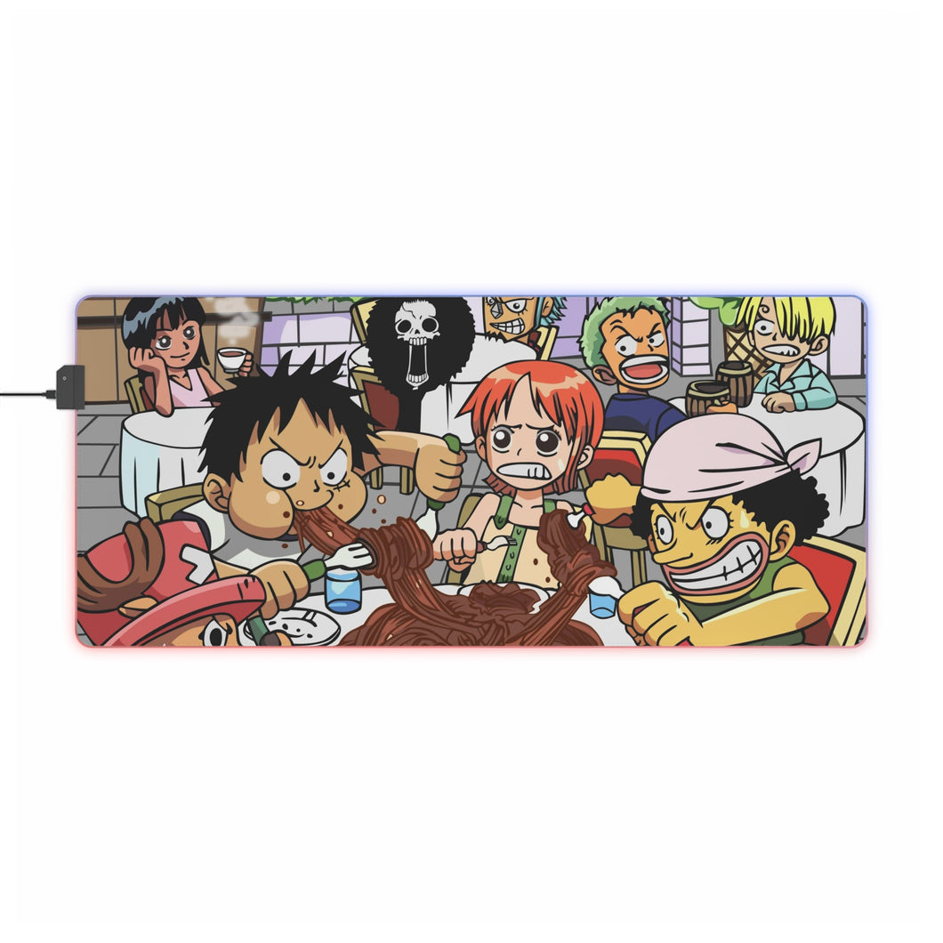 One Piece Monkey D. Luffy, Roronoa Zoro, Sanji, Nico Robin, Nami RGB LED Mouse Pad (Desk Mat)