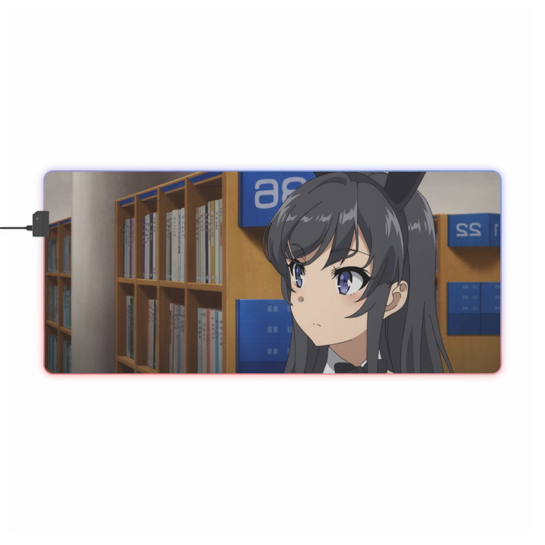 Tapis de souris LED RVB Mai Sakurajima (tapis de bureau)