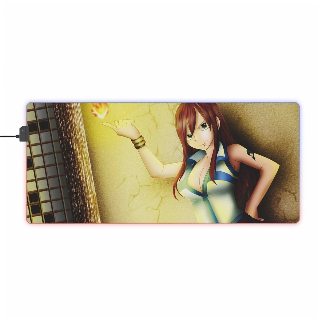 Tapis de souris LED RGB Anime Fairy Tail (tapis de bureau)