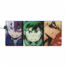 Cargar imagen en el visor de la galería, Alfombrilla de ratón RGB LED (alfombrilla de escritorio) de My Hero Academia Izuku Midoriya y Katsuki Bakugou
