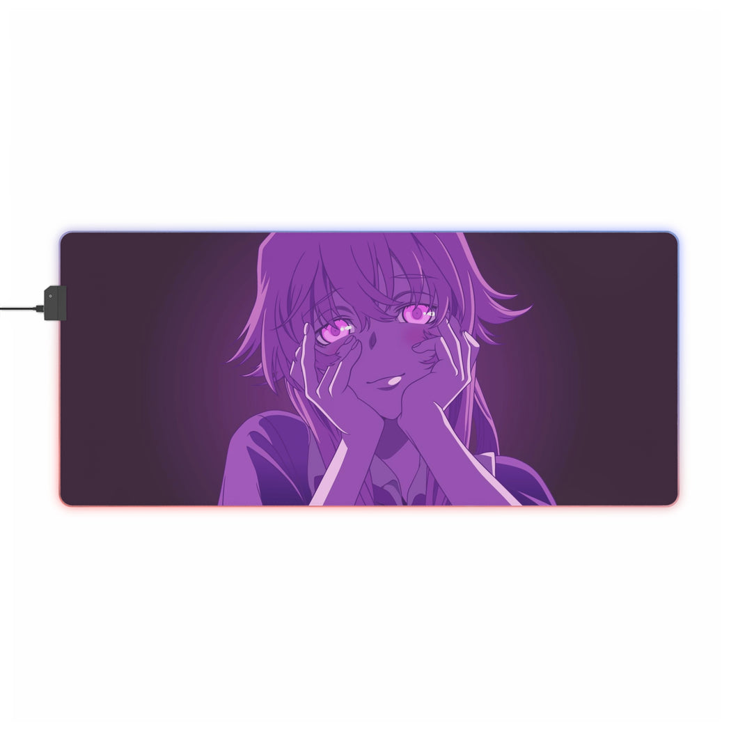 Tapis de souris LED RVB Mirai Nikki Yuno Gasai (tapis de bureau)