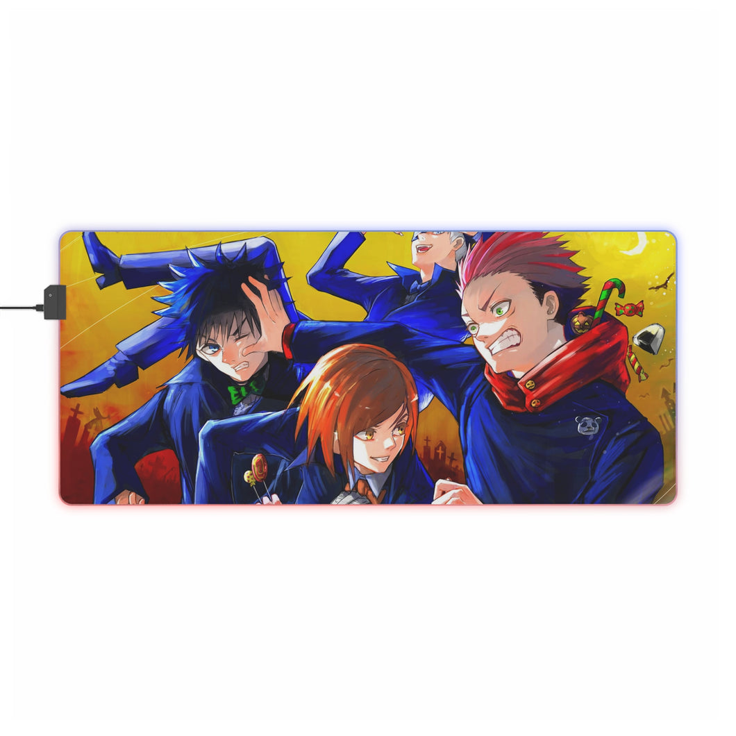 Tapis de souris LED RVB Jujutsu Kaisen (tapis de bureau)