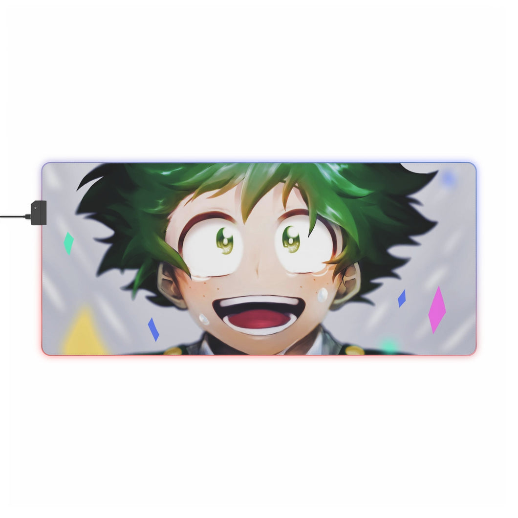 Tapis de souris LED RVB My Hero Academia Izuku Midoriya (tapis de bureau)