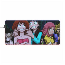 Charger l&#39;image dans la galerie, Tapis de souris LED RVB My Hero Academia Izuku Midoriya, All Might, Tsuyu Asui (tapis de bureau)
