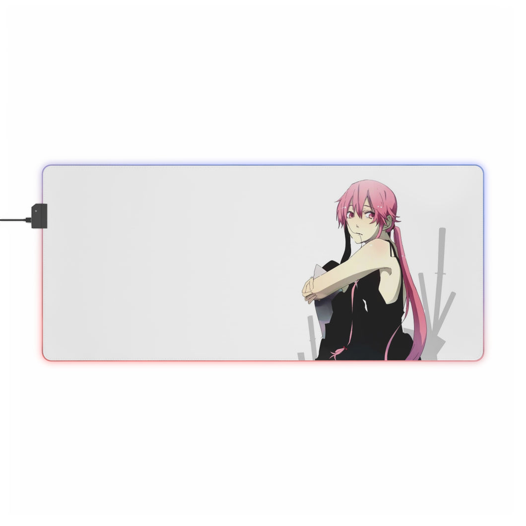 Tapis de souris LED RVB Mirai Nikki Yuno Gasai (tapis de bureau)