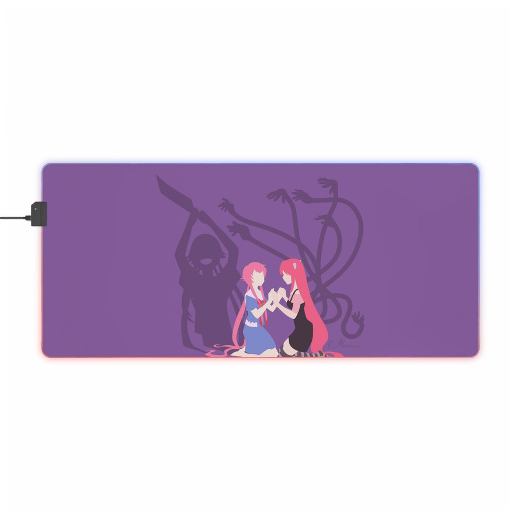 Tapis de souris LED RVB Mirai Nikki Yuno Gasai (tapis de bureau)