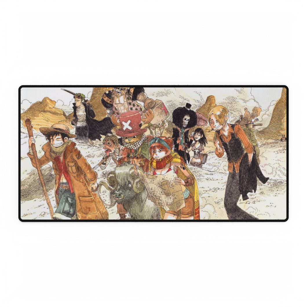 Tapis de souris (tapis de bureau) de l'équipage du chapeau de paille