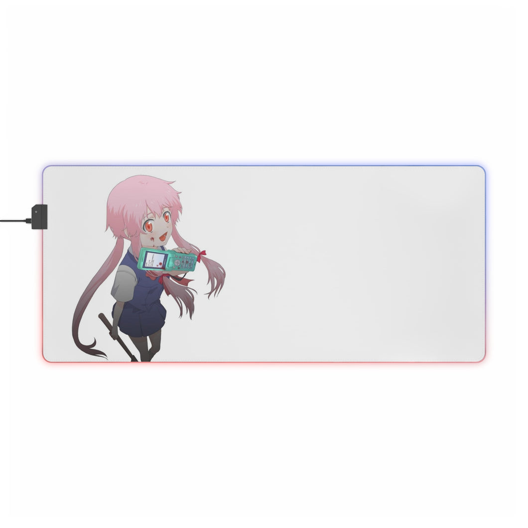 Tapis de souris LED RVB Mirai Nikki Yuno Gasai (tapis de bureau)