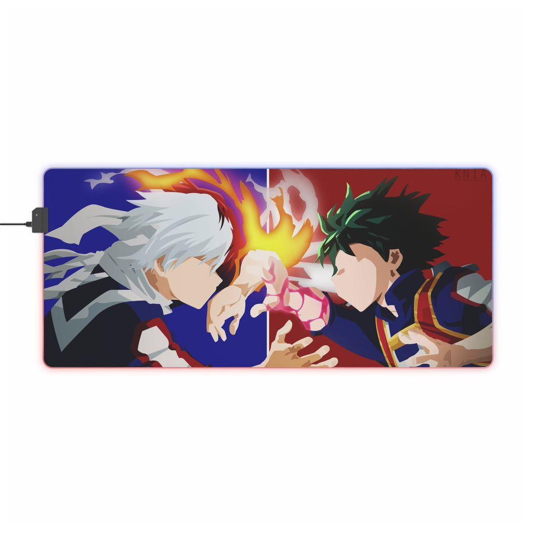 Tapis de souris LED RVB My Hero Academia Izuku Midoriya (tapis de bureau)