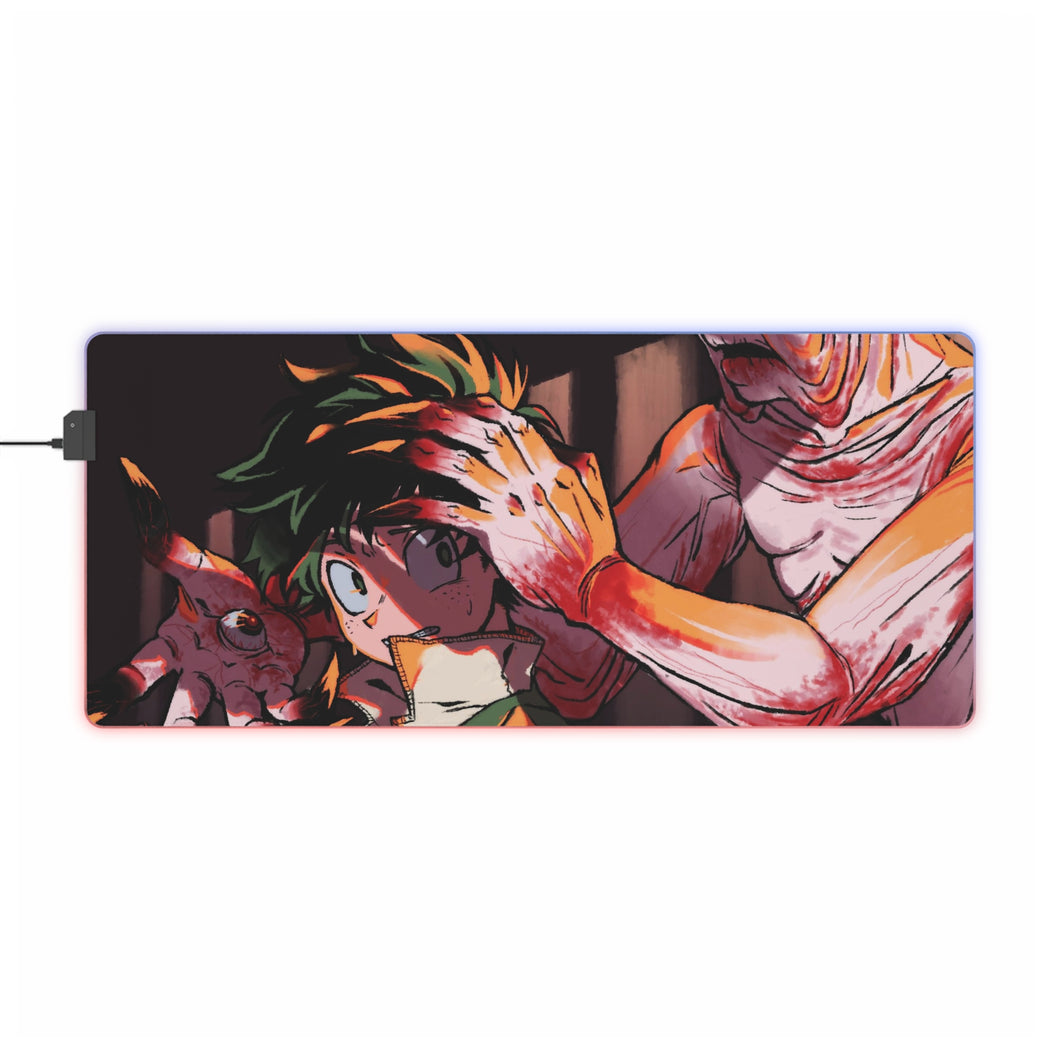 Tapis de souris LED RVB My Hero Academia Izuku Midoriya (tapis de bureau)