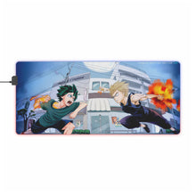 Cargar imagen en el visor de la galería, Alfombrilla de ratón RGB LED (alfombrilla de escritorio) de My Hero Academia Izuku Midoriya y Katsuki Bakugou
