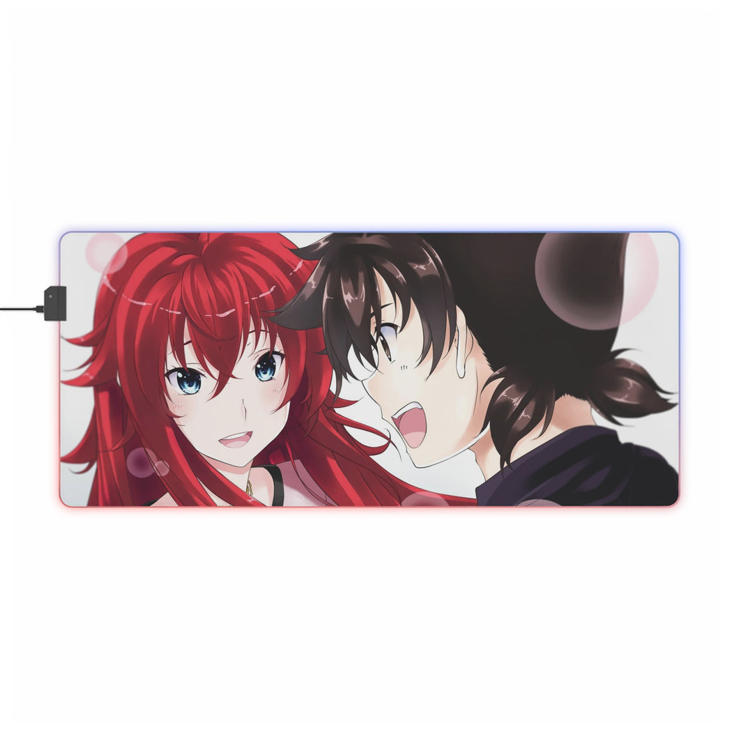 High School DxD Rias Gremory, Issei Hyoudou RGB LED Mouse Pad (Desk Mat)