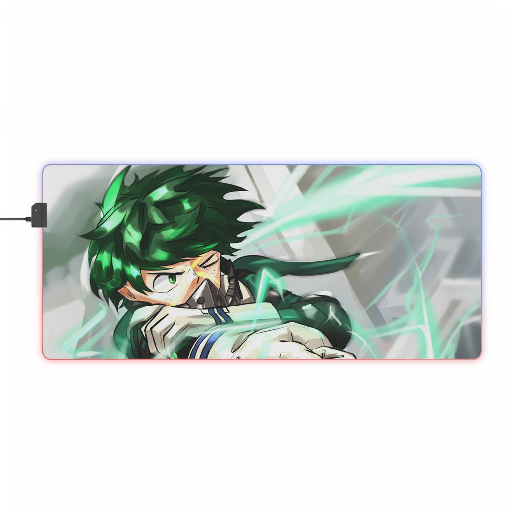 Tapis de souris LED RVB My Hero Academia Izuku Midoriya (tapis de bureau)