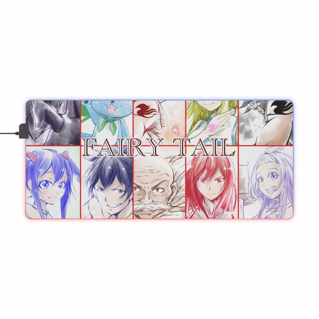 Tapis de souris LED RGB Anime Fairy Tail (tapis de bureau)