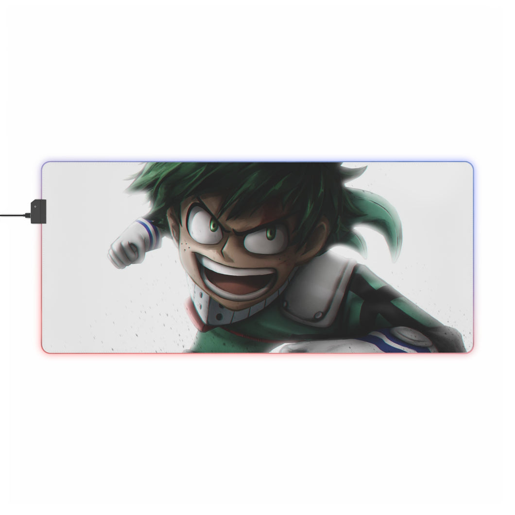 Tapis de souris LED RVB My Hero Academia Izuku Midoriya (tapis de bureau)