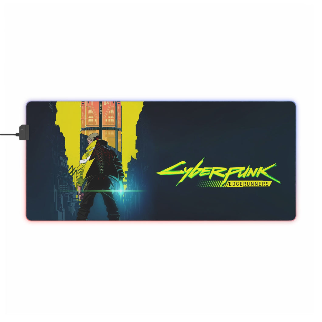 Tapis de souris LED RVB Cyberpunk : Edgerunners (tapis de bureau)