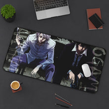 Load image into Gallery viewer, Villain and a hero Mouse Pad (Desk Mat) On Desk
