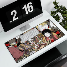 Load image into Gallery viewer, One Piece Monkey D. Luffy, Roronoa Zoro, Sanji, Nico Robin, Tony Tony Chopper Mouse Pad (Desk Mat) With Laptop
