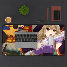 Load image into Gallery viewer, Amagi Brilliant Park Isuzu Sento, Seiya Kanie, Latifa Fleuranza Mouse Pad (Desk Mat) With Laptop
