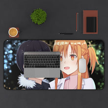 Cargar imagen en el visor de la galería, Sword Art Online Kazuto Kirigaya, Asuna Yuuki Mouse Pad (Desk Mat) With Laptop
