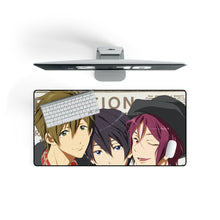 Cargar imagen en el visor de la galería, Free! Rin Matsuoka, Makoto Tachibana, Haruka Nanase Mouse Pad (Desk Mat) On Desk
