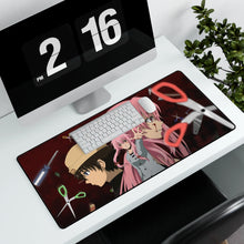 Load image into Gallery viewer, Mirai Nikki Yuno Gasai, Yukiteru Amano Mouse Pad (Desk Mat) With Laptop
