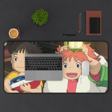 Cargar imagen en el visor de la galería, Ponyo Ponyo Mouse Pad (Desk Mat) With Laptop
