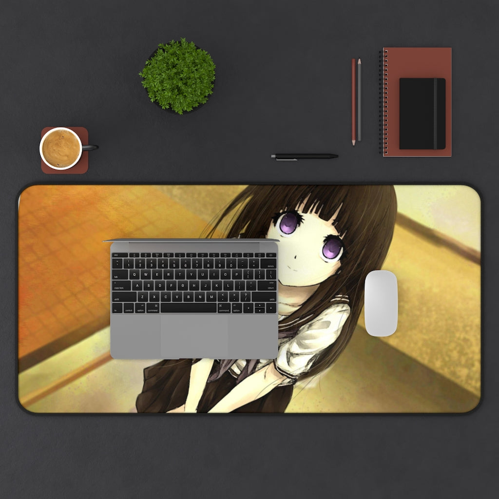 Eru Chitanda Mouse Pad (Desk Mat) With Laptop