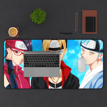 Cargar imagen en el visor de la galería, Sarada Uchiha Boruto Uzumaki Mouse Pad (Desk Mat) With Laptop
