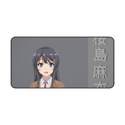 Mai Sakurajima Kanji Background Mouse Pad (Desk Mat)