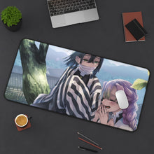 Cargar imagen en el visor de la galería, Mitsuri Kanroji Obanai Iguro Mouse Pad (Desk Mat) On Desk
