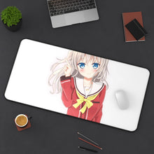 Load image into Gallery viewer, Nao Tomori smiling Mouse Pad (Desk Mat) On Desk
