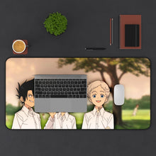 Load image into Gallery viewer, The Promised Neverland Ray, Norman, Emma Mouse Pad (Desk Mat) With Laptop
