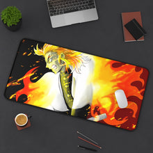 Cargar imagen en el visor de la galería, Kyojuro Rengoku Mouse Pad (Desk Mat) On Desk
