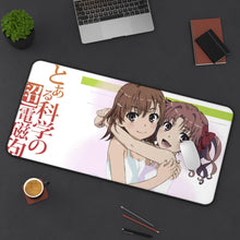 Cargar imagen en el visor de la galería, A Certain Scientific Railgun Mikoto Misaka, Kuroko Shirai Mouse Pad (Desk Mat) On Desk
