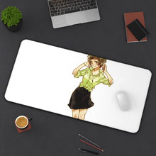 Load image into Gallery viewer, Akane Tsunemori Smiling Mouse Pad (Desk Mat) On Desk
