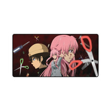 Load image into Gallery viewer, Mirai Nikki Yuno Gasai, Yukiteru Amano Mouse Pad (Desk Mat)
