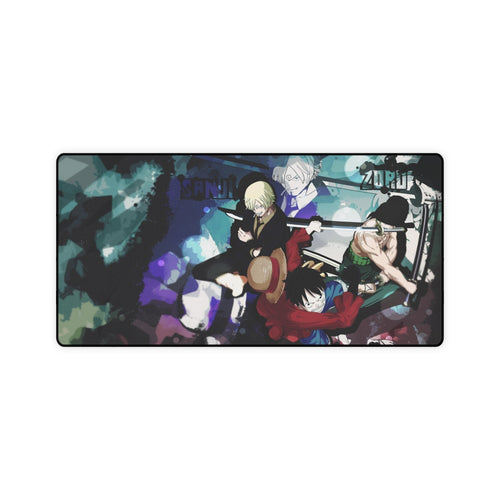 One Piece Monkey D. Luffy, Roronoa Zoro, Sanji Mouse Pad (Desk Mat)